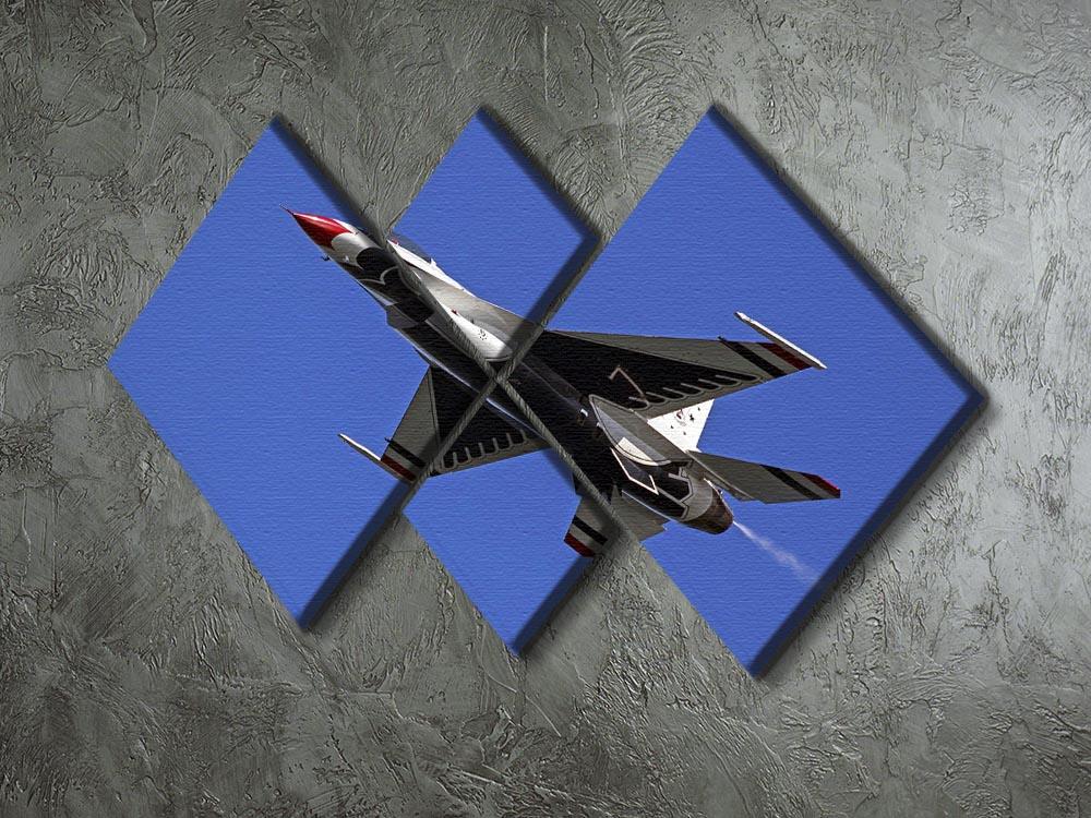 Thunderbirds F-16 fighter 4 Square Multi Panel Canvas  - Canvas Art Rocks - 2