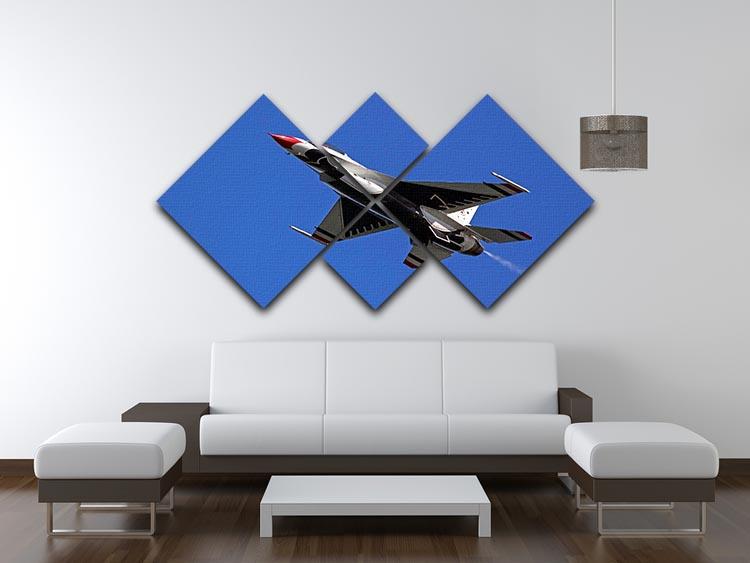 Thunderbirds F-16 fighter 4 Square Multi Panel Canvas  - Canvas Art Rocks - 3