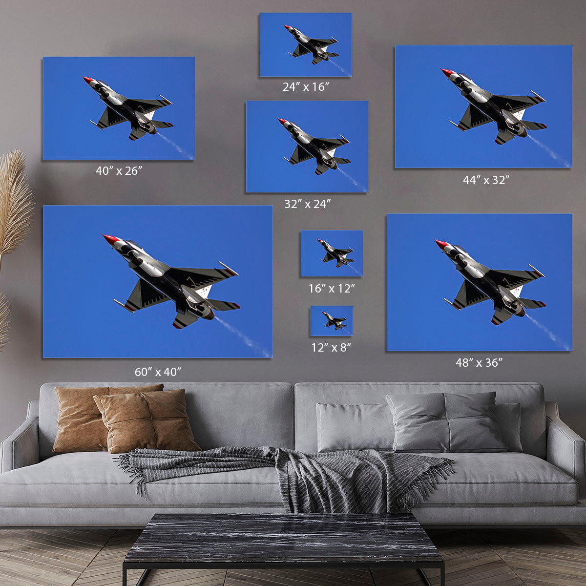 Thunderbirds F-16 fighter Canvas Print or Poster - Canvas Art Rocks - 7