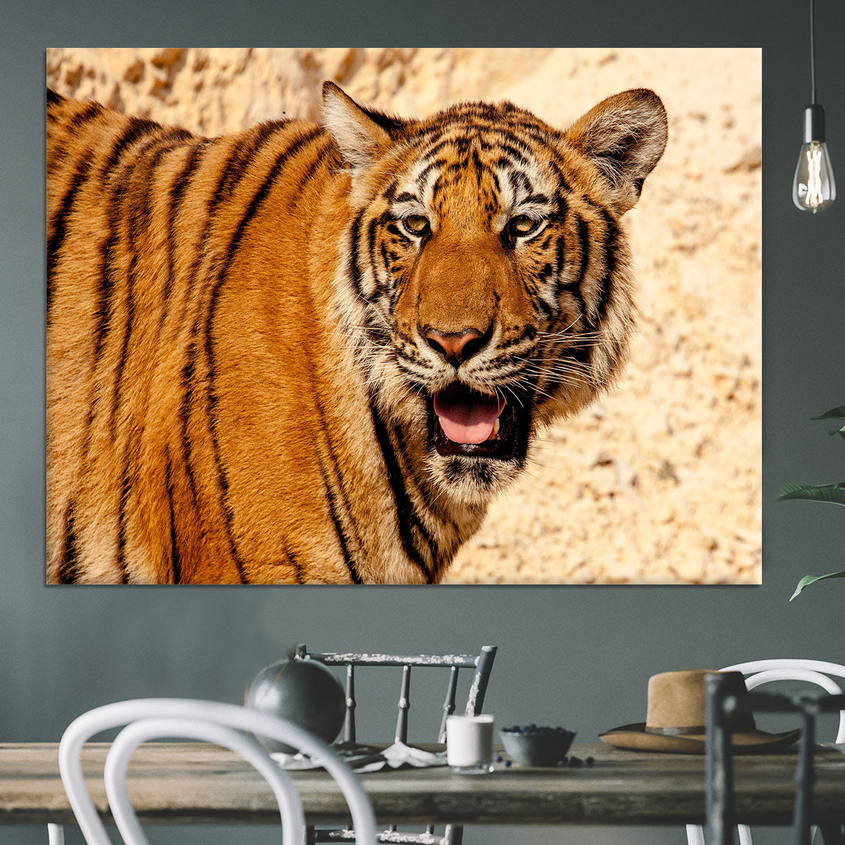 Tiger In The Heat Canvas Print or Poster - Canvas Art Rocks - 3