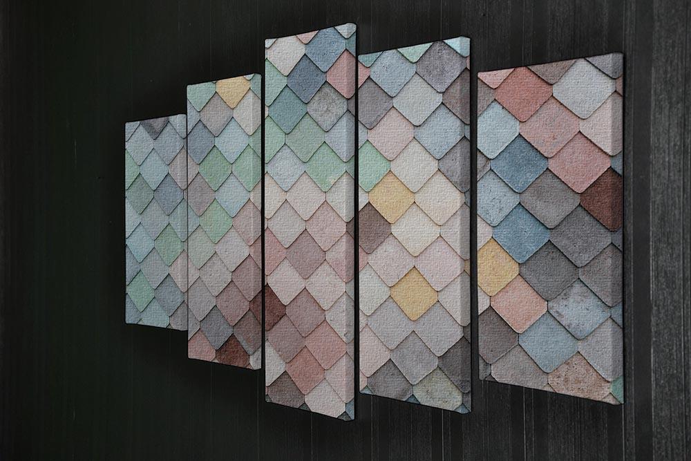 Tiles Art 5 Split Panel Canvas - Canvas Art Rocks - 2