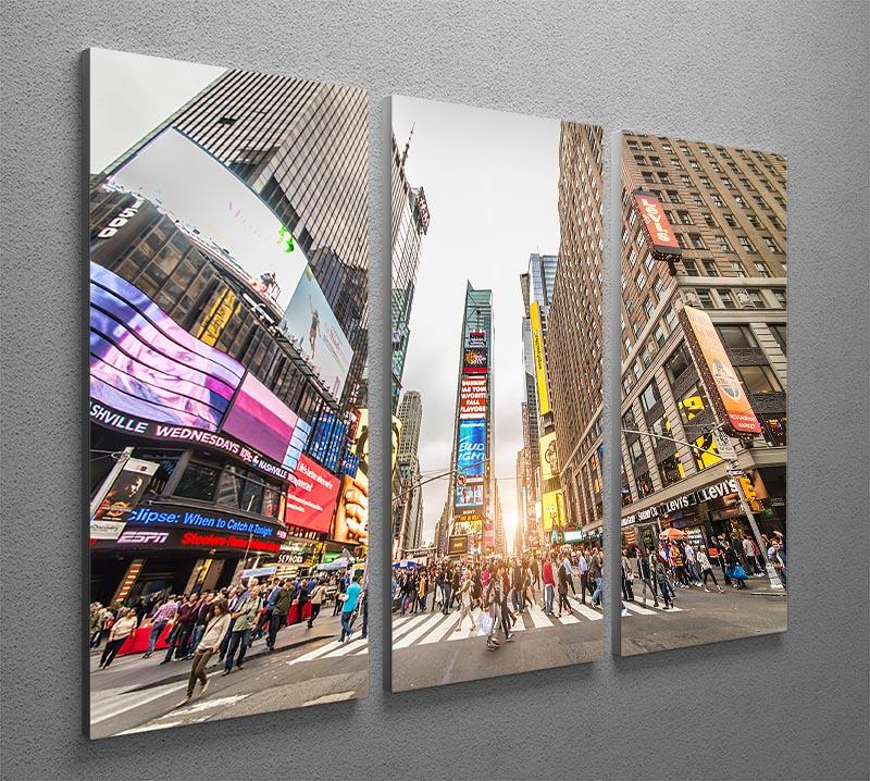 Times Square at sunset 3 Split Panel Canvas Print - Canvas Art Rocks - 2