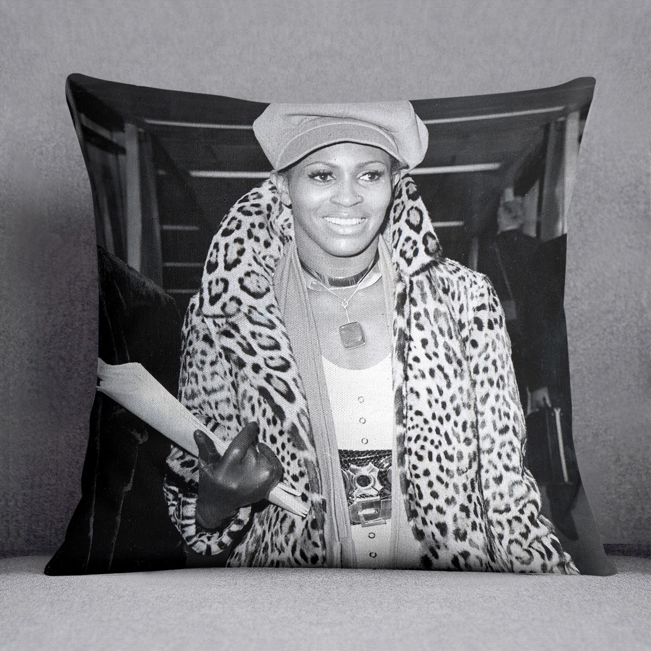 Tina Turner in leopard Cushion