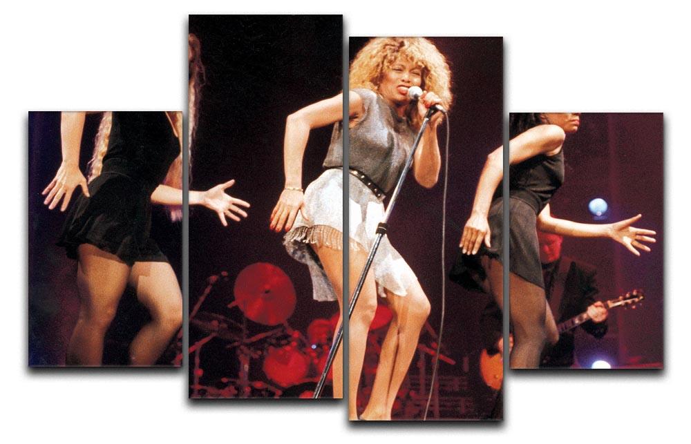Tina Turner on stage 4 Split Panel Canvas  - Canvas Art Rocks - 1