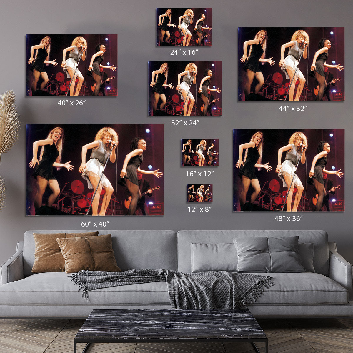 Tina Turner on stage Canvas Print or Poster - Canvas Art Rocks - 7