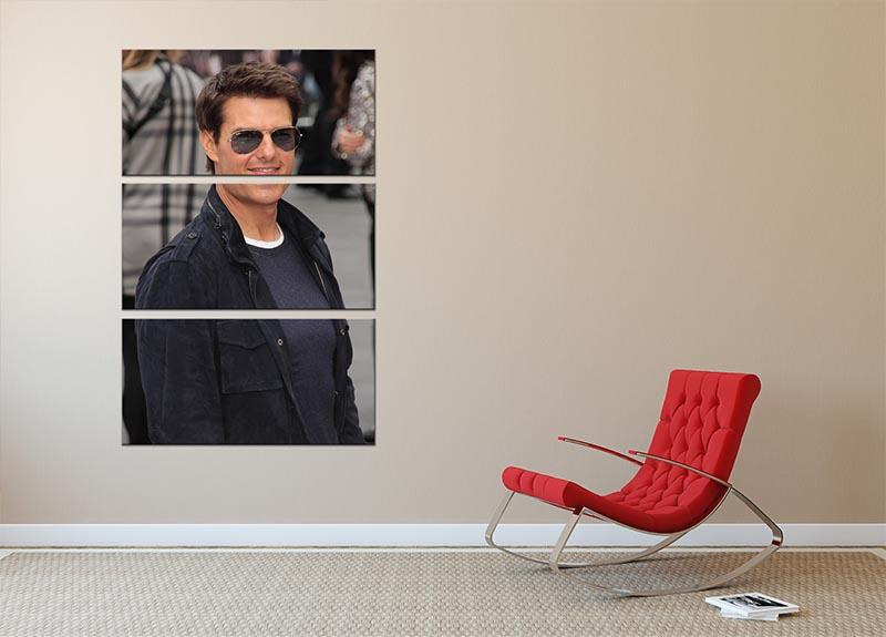 Tom Cruise in sunglasses 3 Split Panel Canvas Print - Canvas Art Rocks - 2