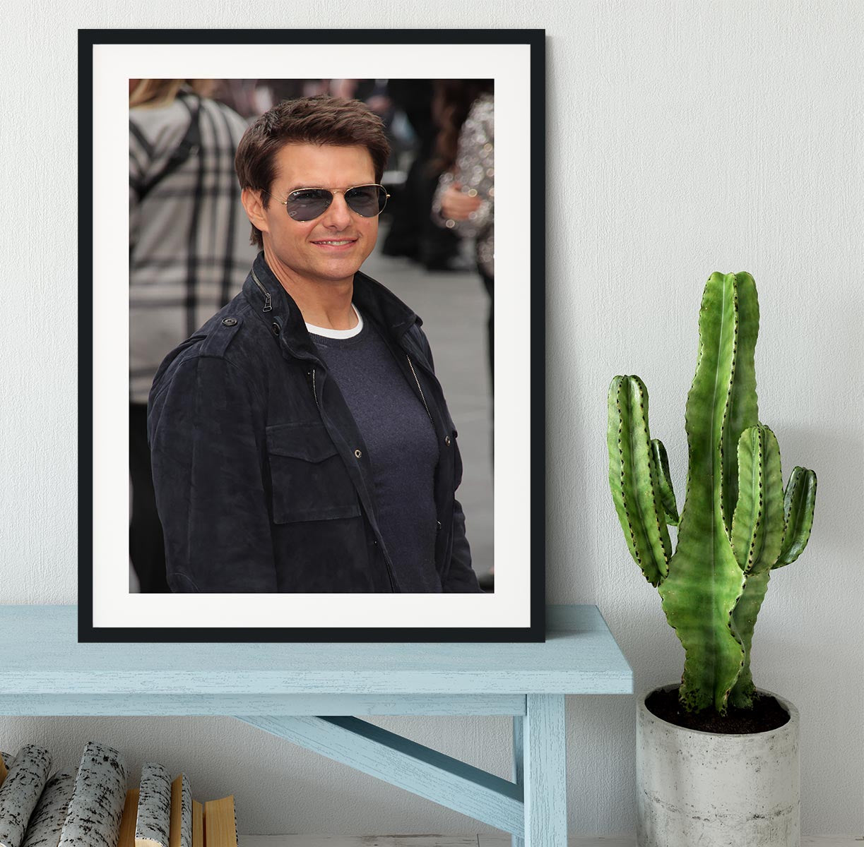 Tom Cruise in sunglasses Framed Print - Canvas Art Rocks - 1
