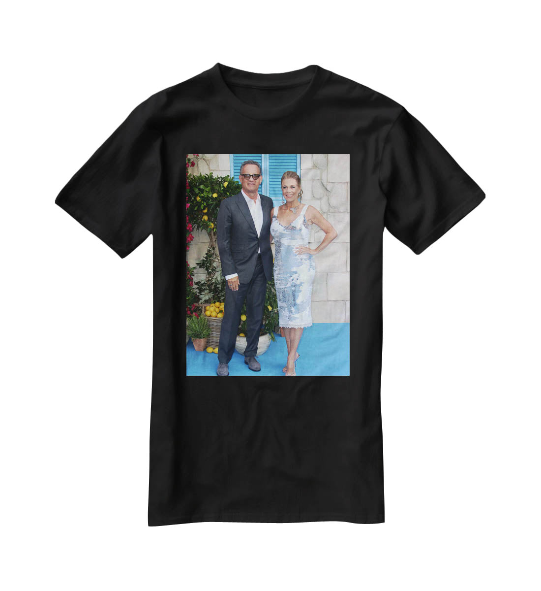 Tom Hanks and Rita Wilson T-Shirt - Canvas Art Rocks - 1