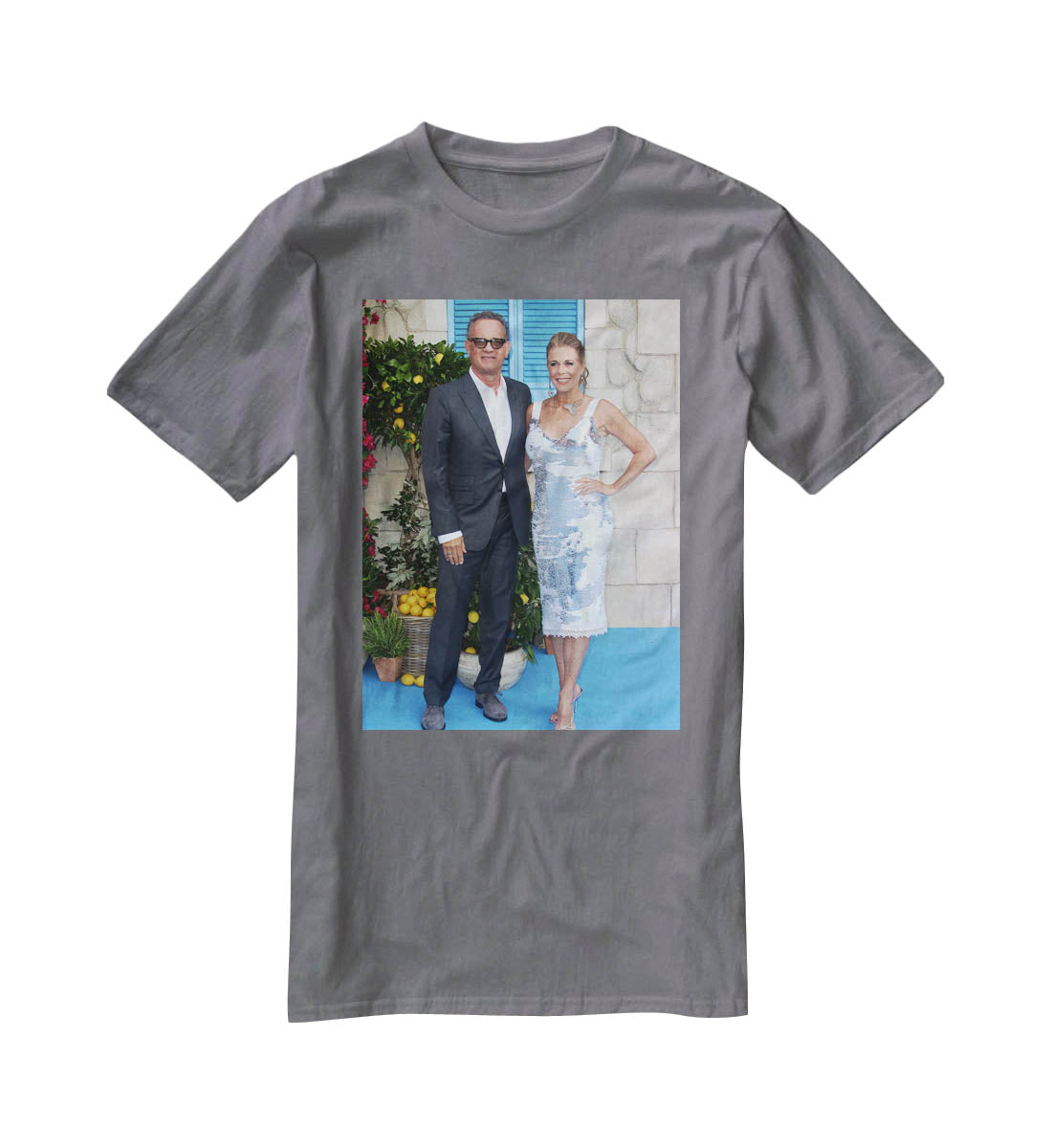 Tom Hanks and Rita Wilson T-Shirt - Canvas Art Rocks - 3