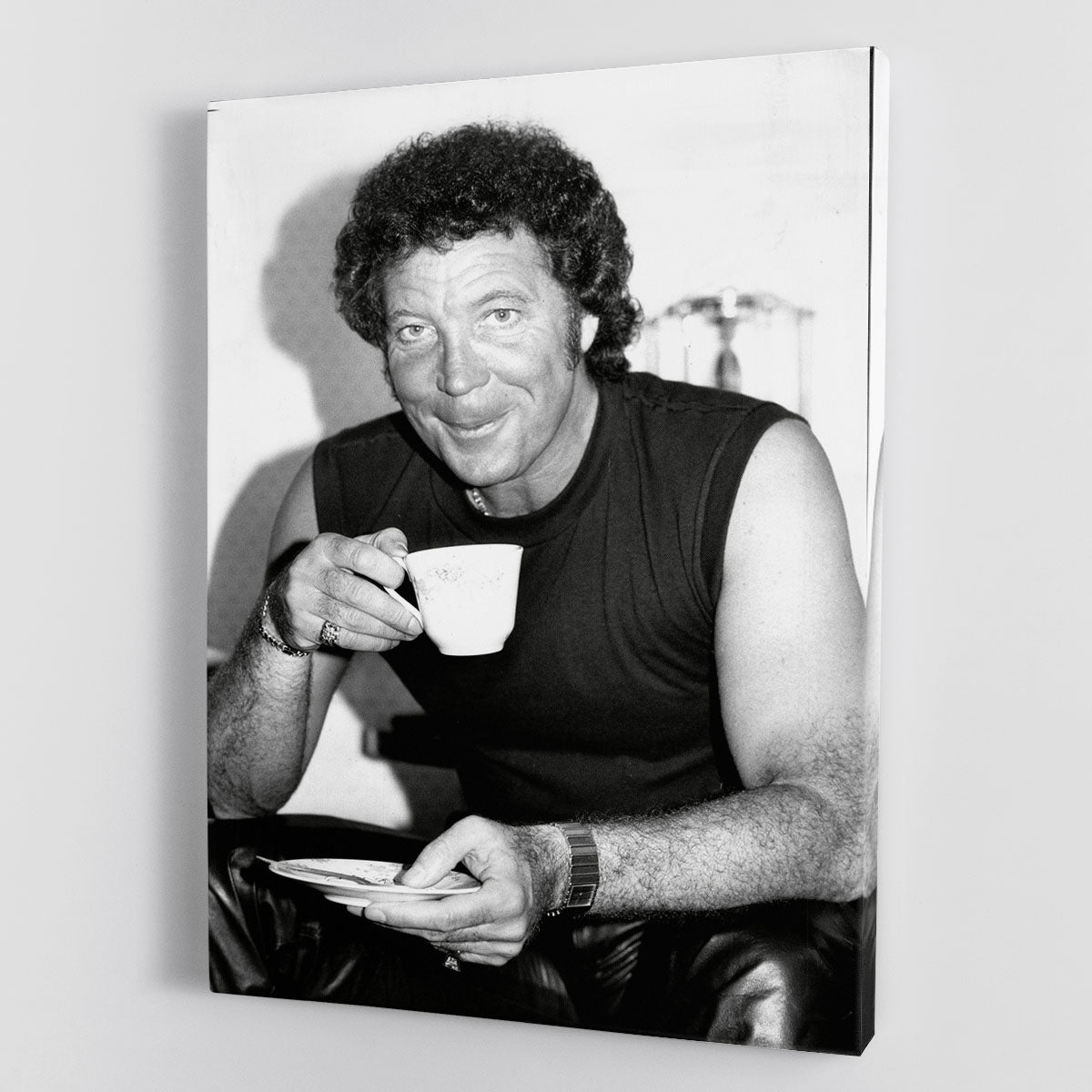 Tom Jones with a cuppa Canvas Print or Poster - Canvas Art Rocks - 1