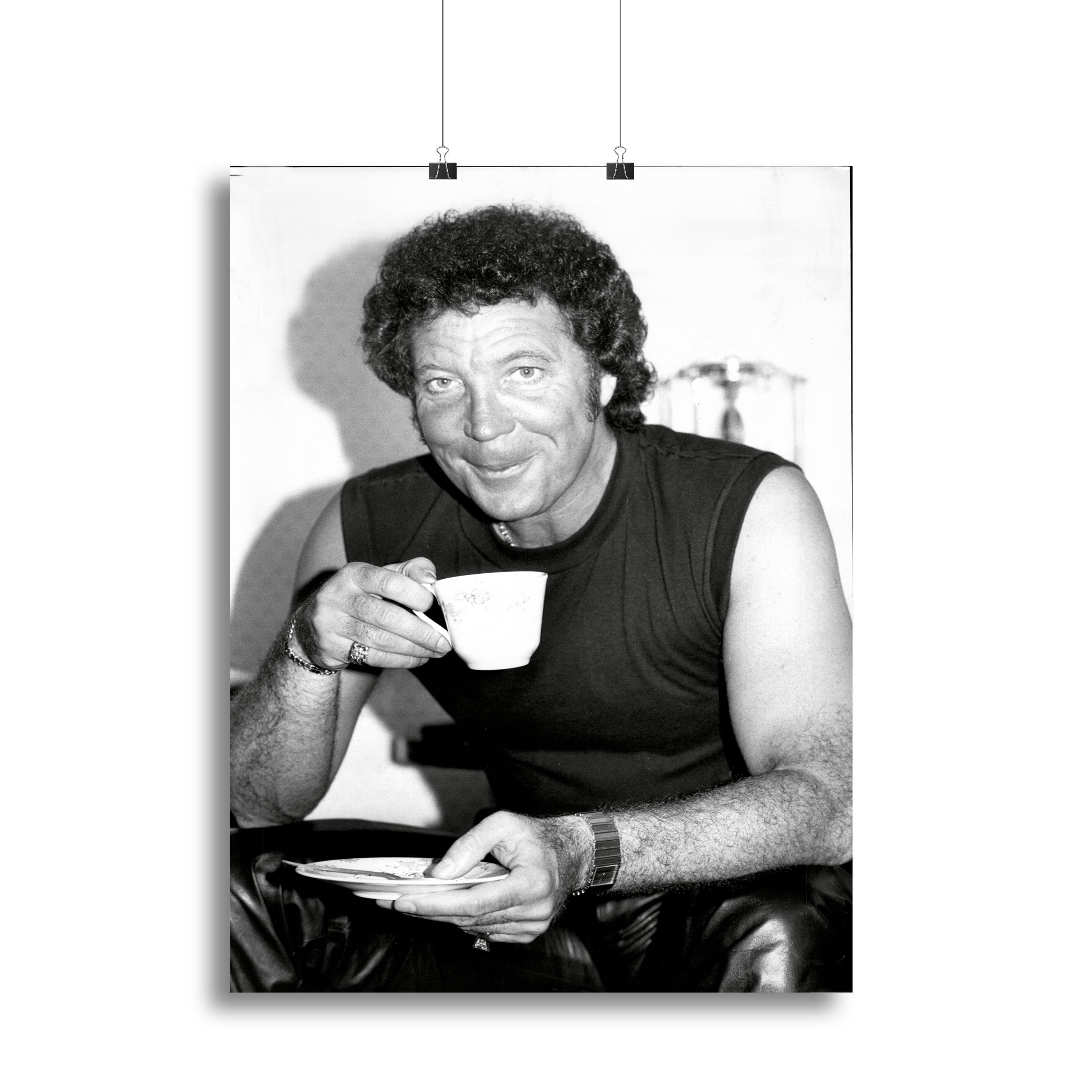 Tom Jones with a cuppa Canvas Print or Poster - Canvas Art Rocks - 2