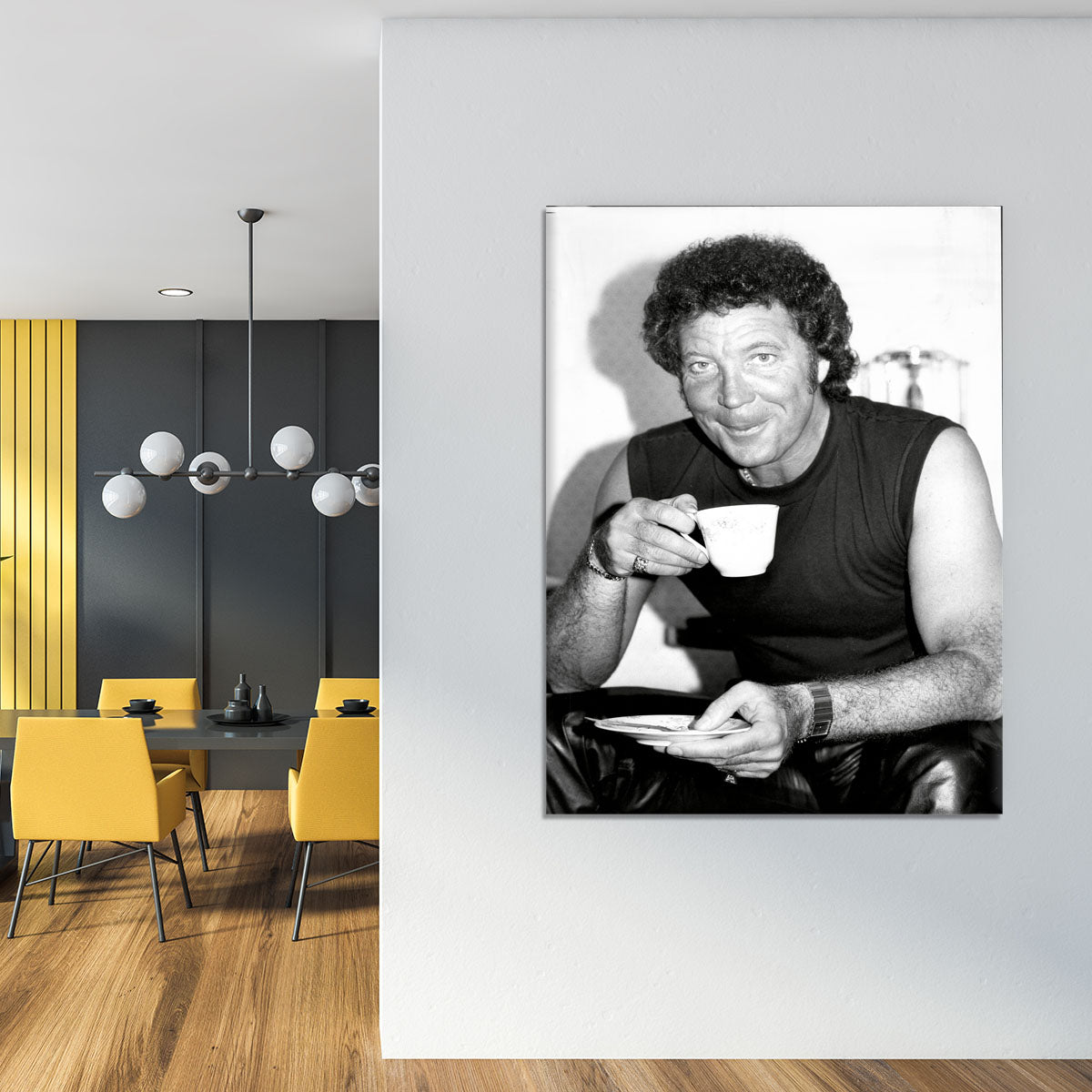 Tom Jones with a cuppa Canvas Print or Poster - Canvas Art Rocks - 4