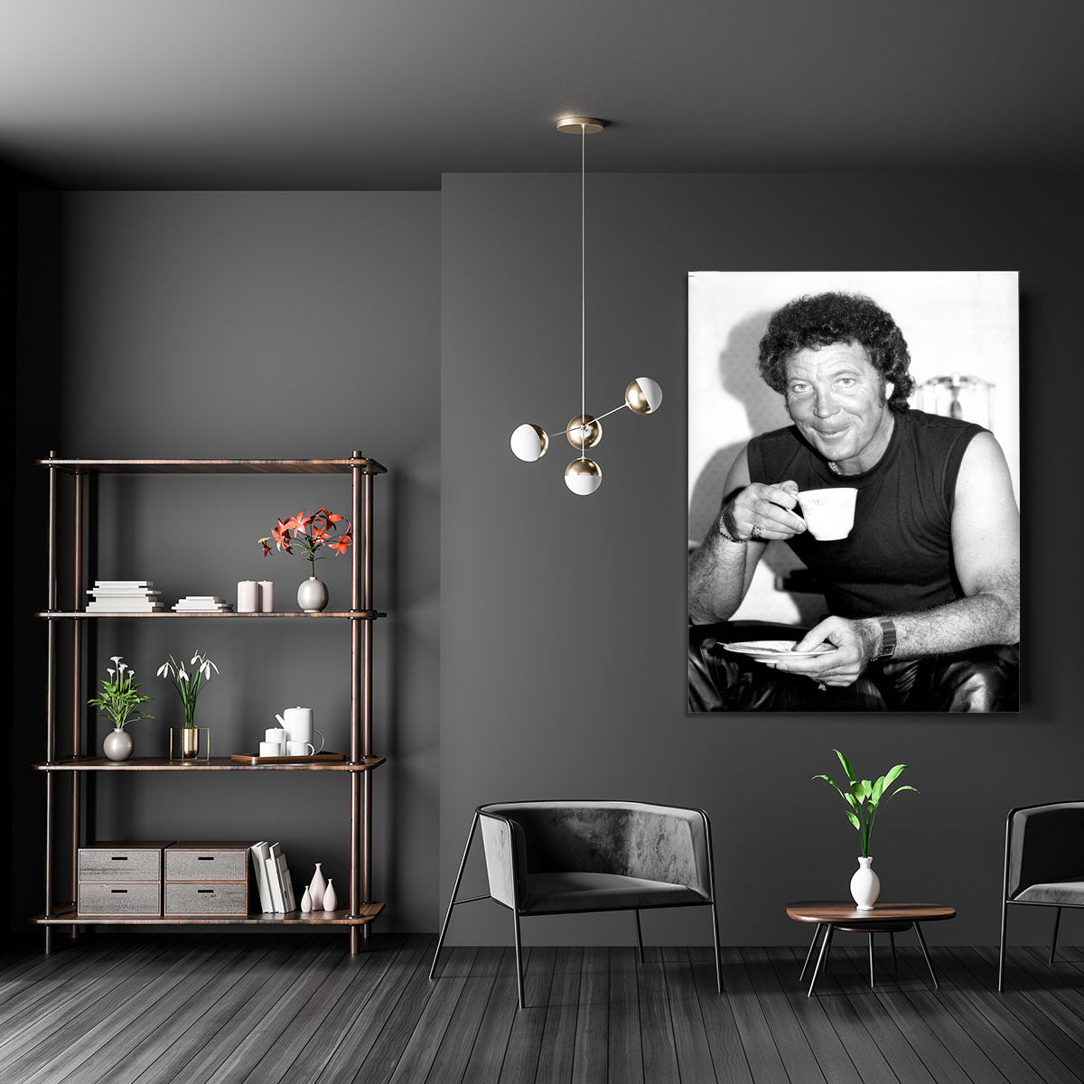 Tom Jones with a cuppa Canvas Print or Poster - Canvas Art Rocks - 5