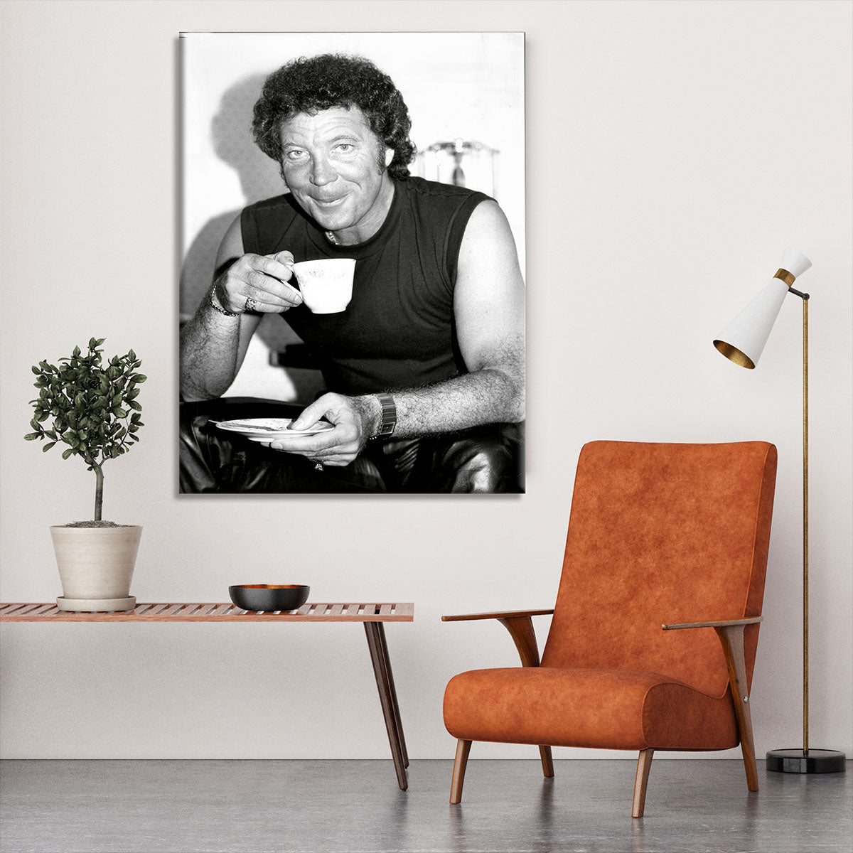 Tom Jones with a cuppa Canvas Print or Poster - Canvas Art Rocks - 6