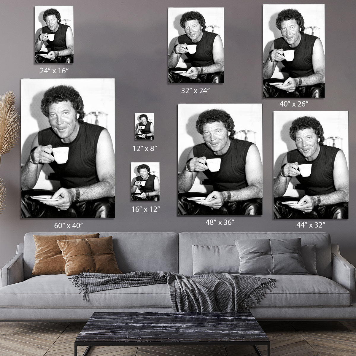 Tom Jones with a cuppa Canvas Print or Poster - Canvas Art Rocks - 7
