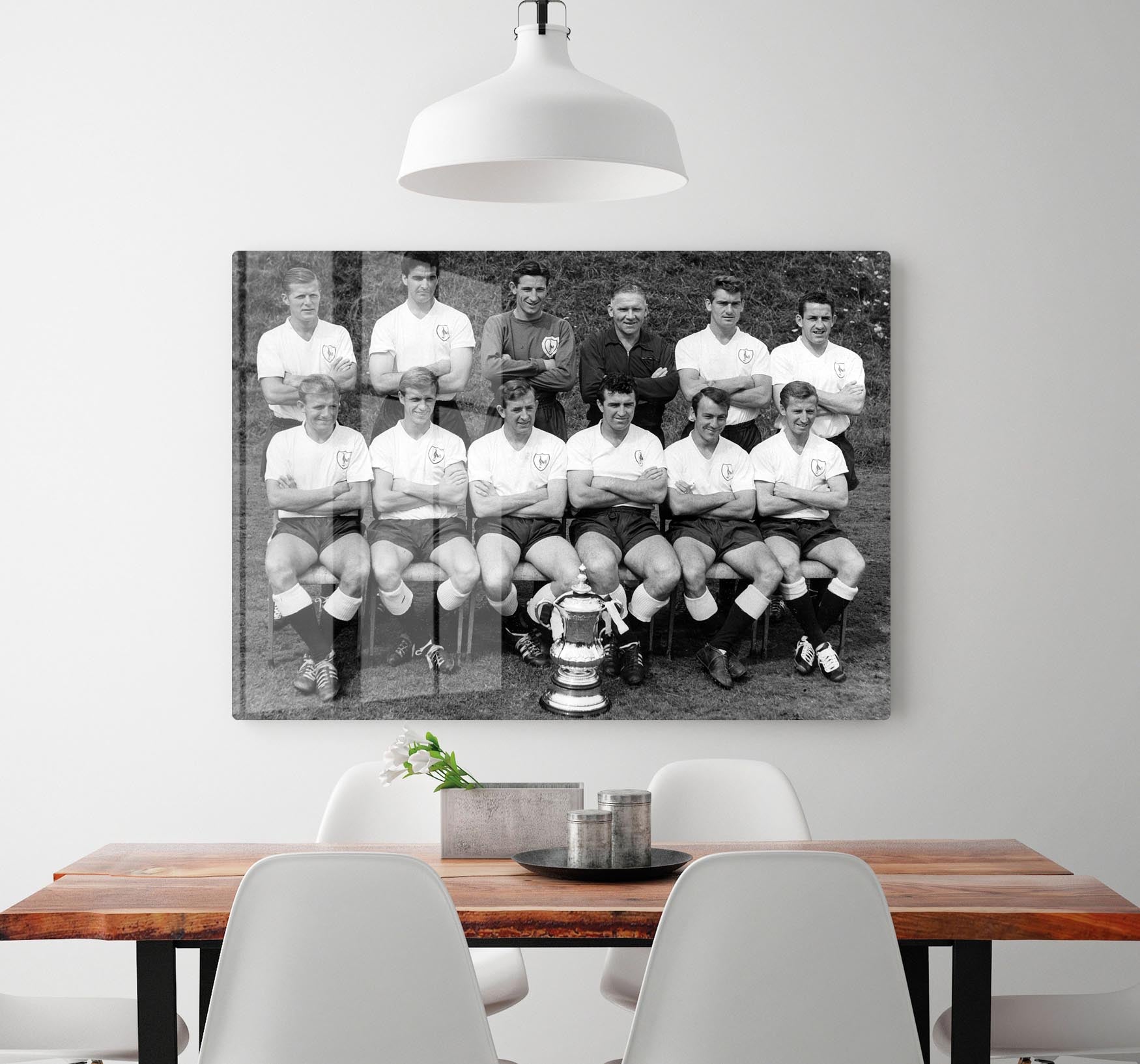 Tottenham Hotspur Team 1962-63 With FA Cup Acrylic Block - Canvas Art Rocks - 2