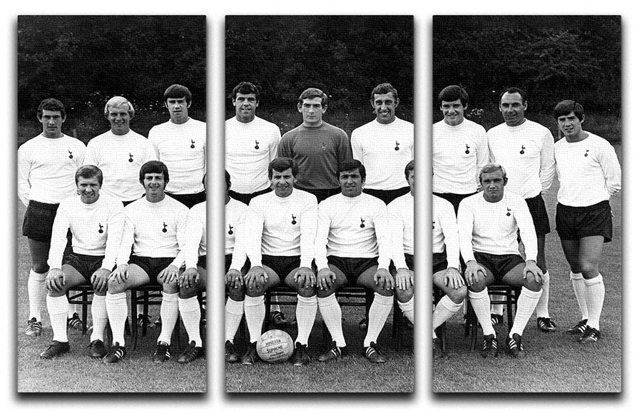Tottenham Hotspur Team Photo 1968-69 Season 3 Split Panel Canvas Print - Canvas Art Rocks - 1