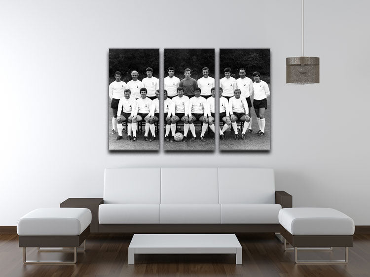 Tottenham Hotspur Team Photo 1968-69 Season 3 Split Panel Canvas Print - Canvas Art Rocks - 3