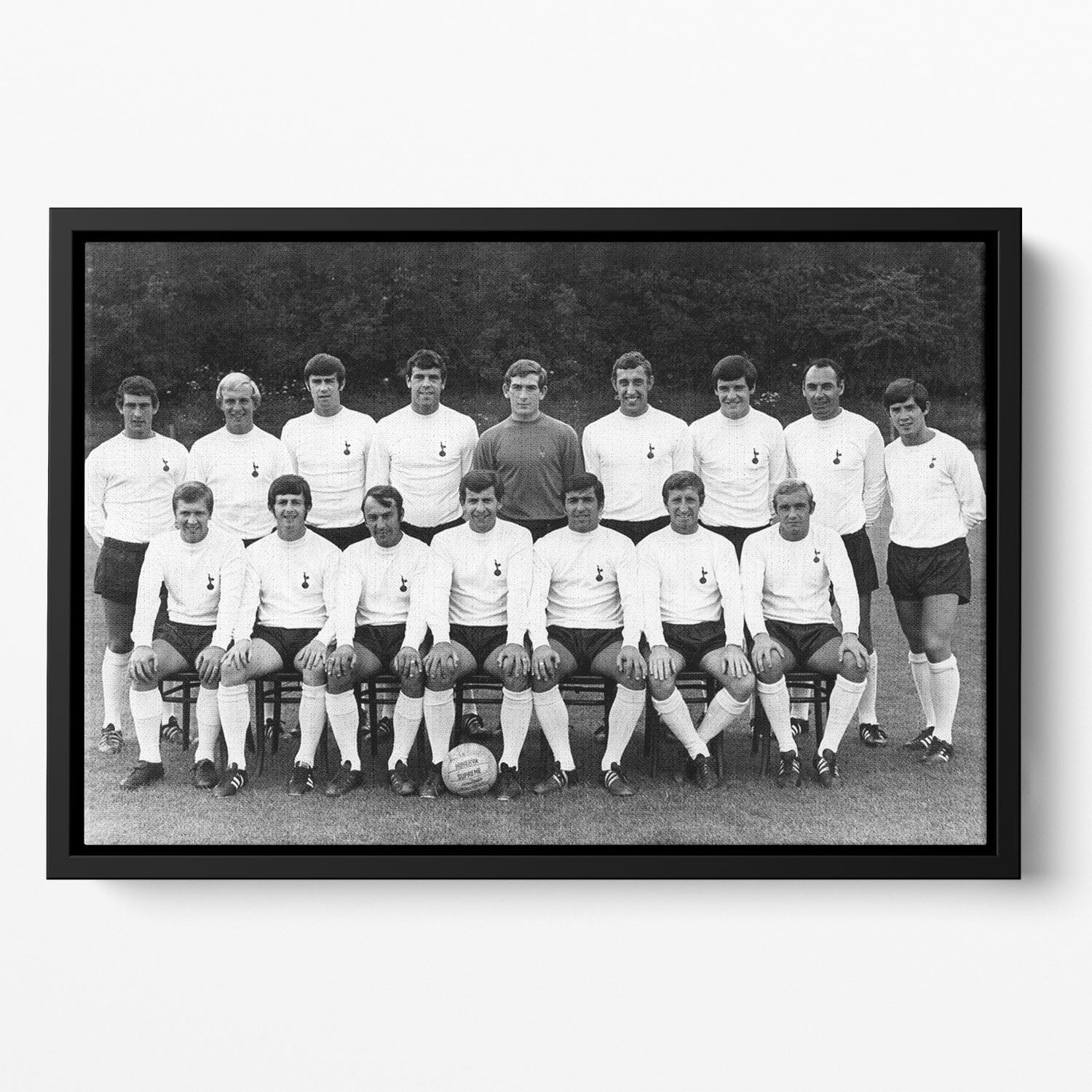 Tottenham Hotspur Team Photo 1968-69 Season Floating Framed Canvas - Canvas Art Rocks - 2