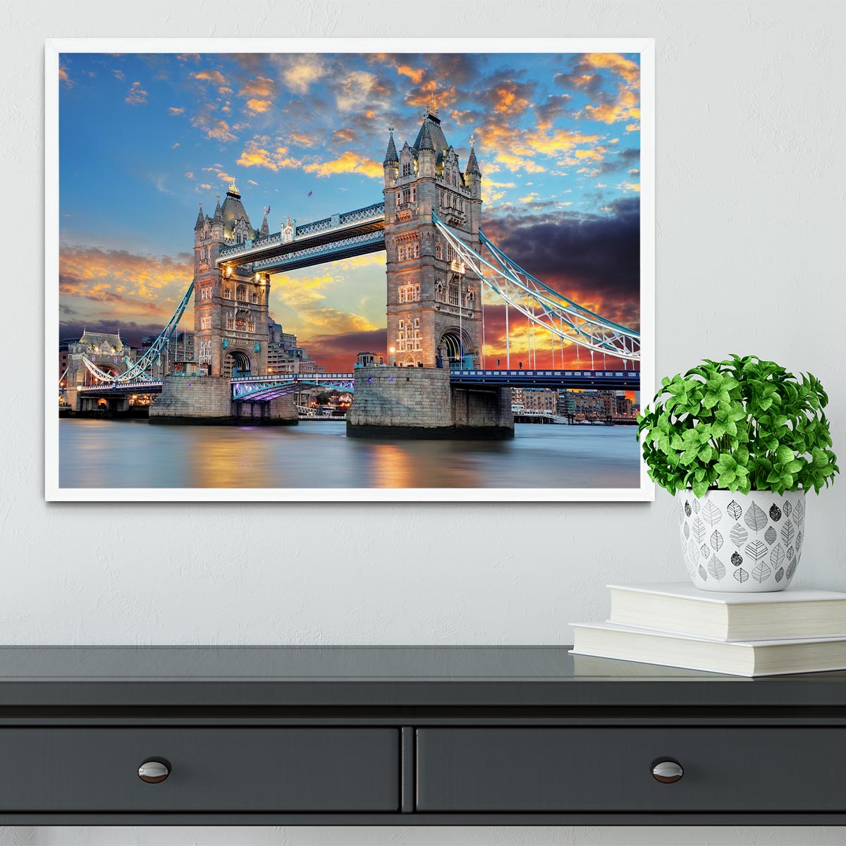 Tower Bridge Framed Print - Canvas Art Rocks -6