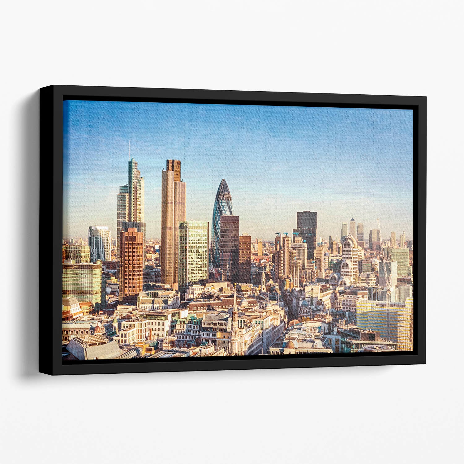 Tower Lloyds of London and Canary Wharf Floating Framed Canvas