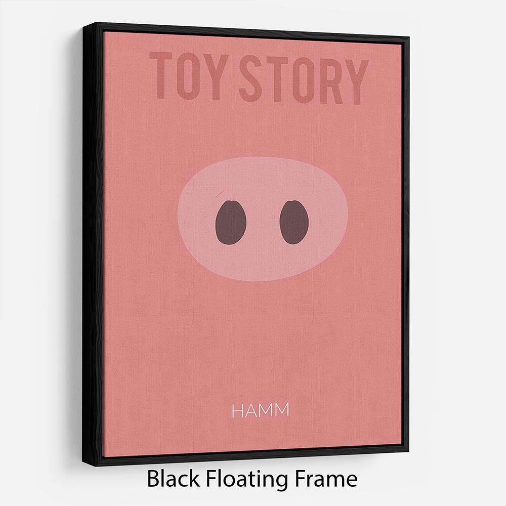 Toy Story Hamm Minimal Movie Floating Frame Canvas - Canvas Art Rocks - 1