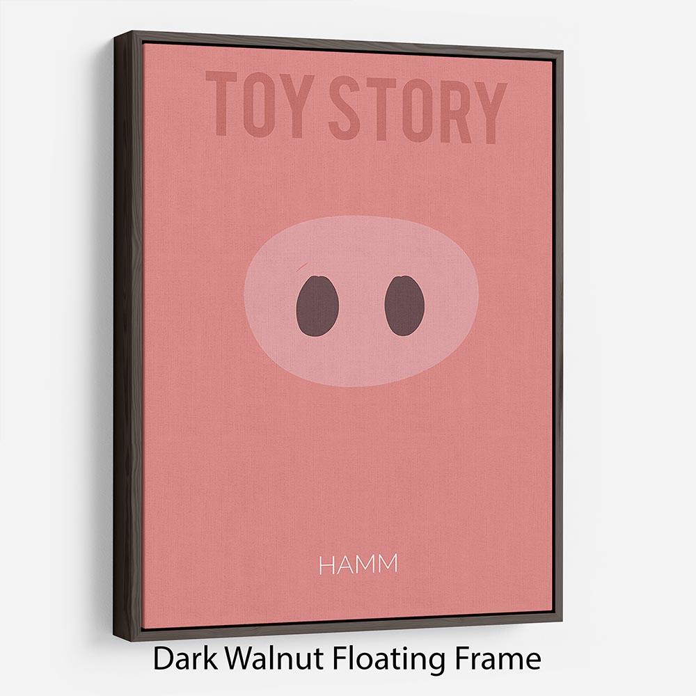 Toy Story Hamm Minimal Movie Floating Frame Canvas - Canvas Art Rocks - 5