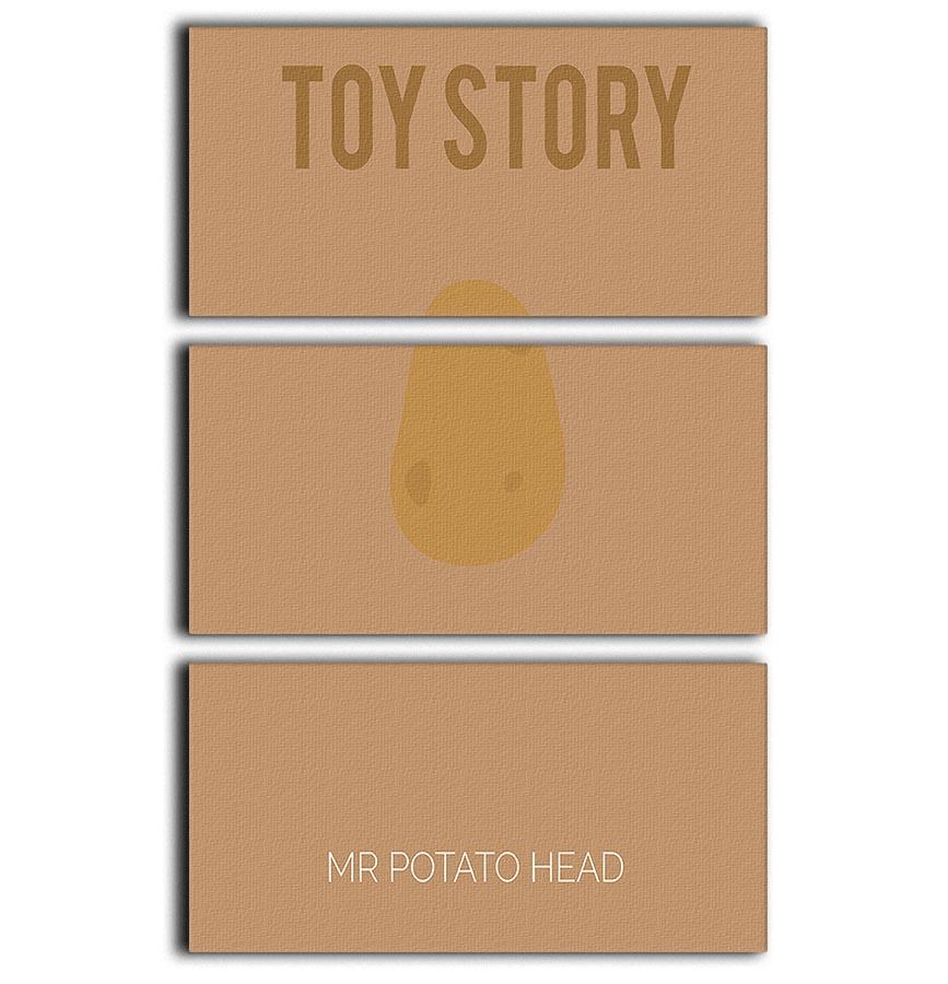 Toy Story Mr Potato Head Minimal Movie 3 Split Panel Canvas Print - Canvas Art Rocks - 1
