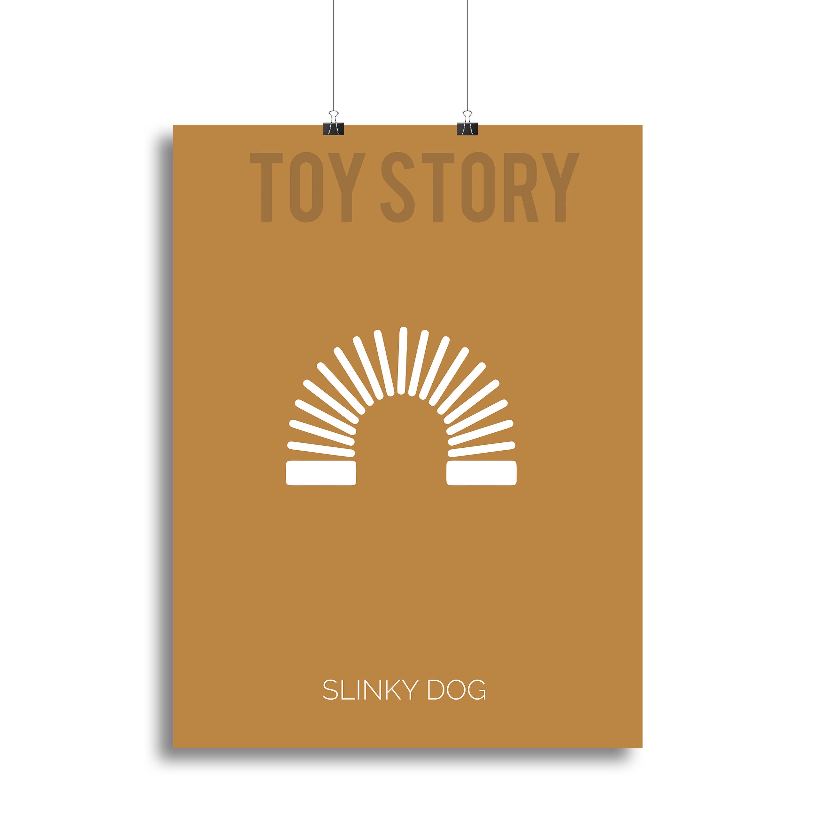 Toy Story Slinky Dog Minimal Movie Canvas Print or Poster - Canvas Art Rocks - 2