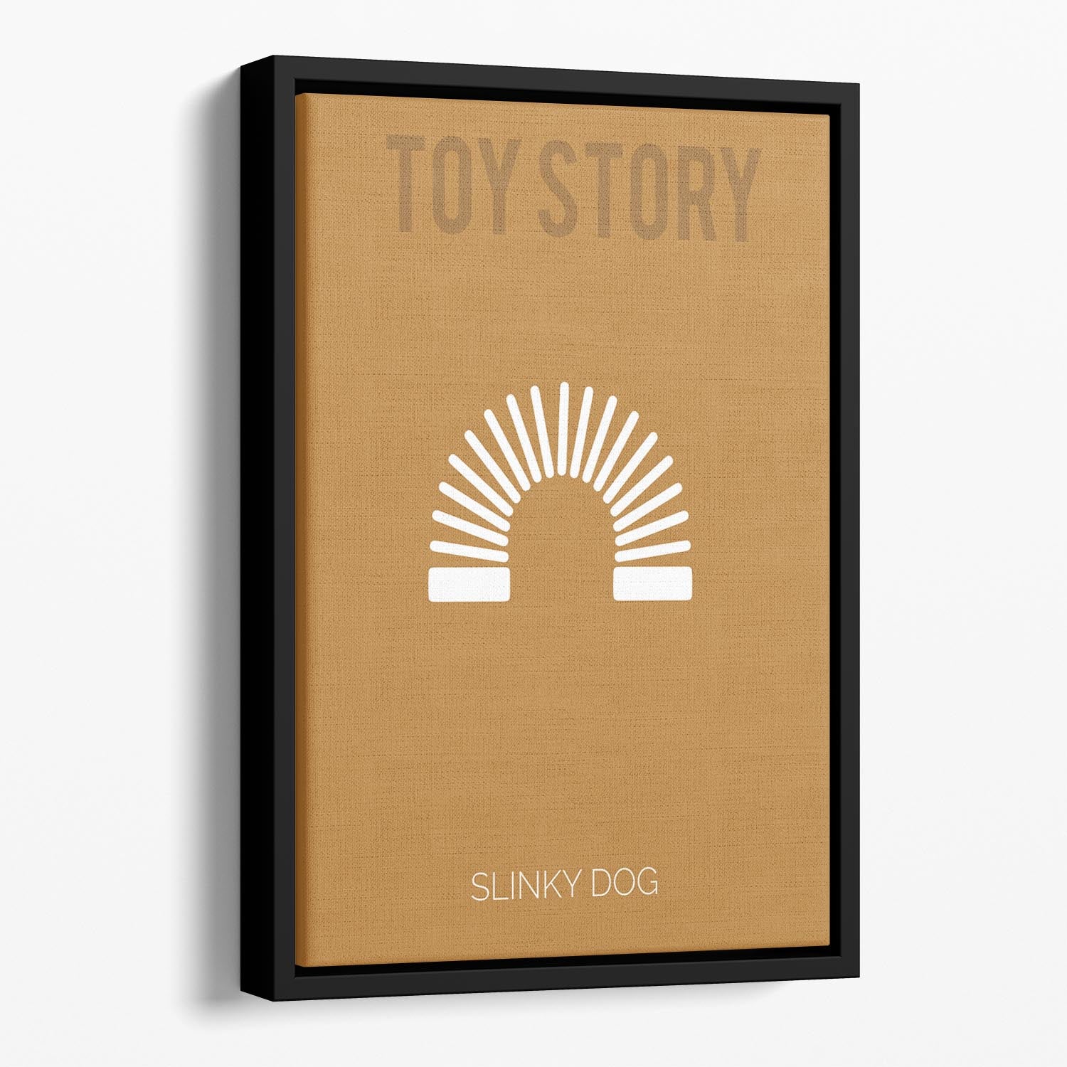 Toy Story Slinky Dog Minimal Movie Floating Framed Canvas - Canvas Art Rocks - 1