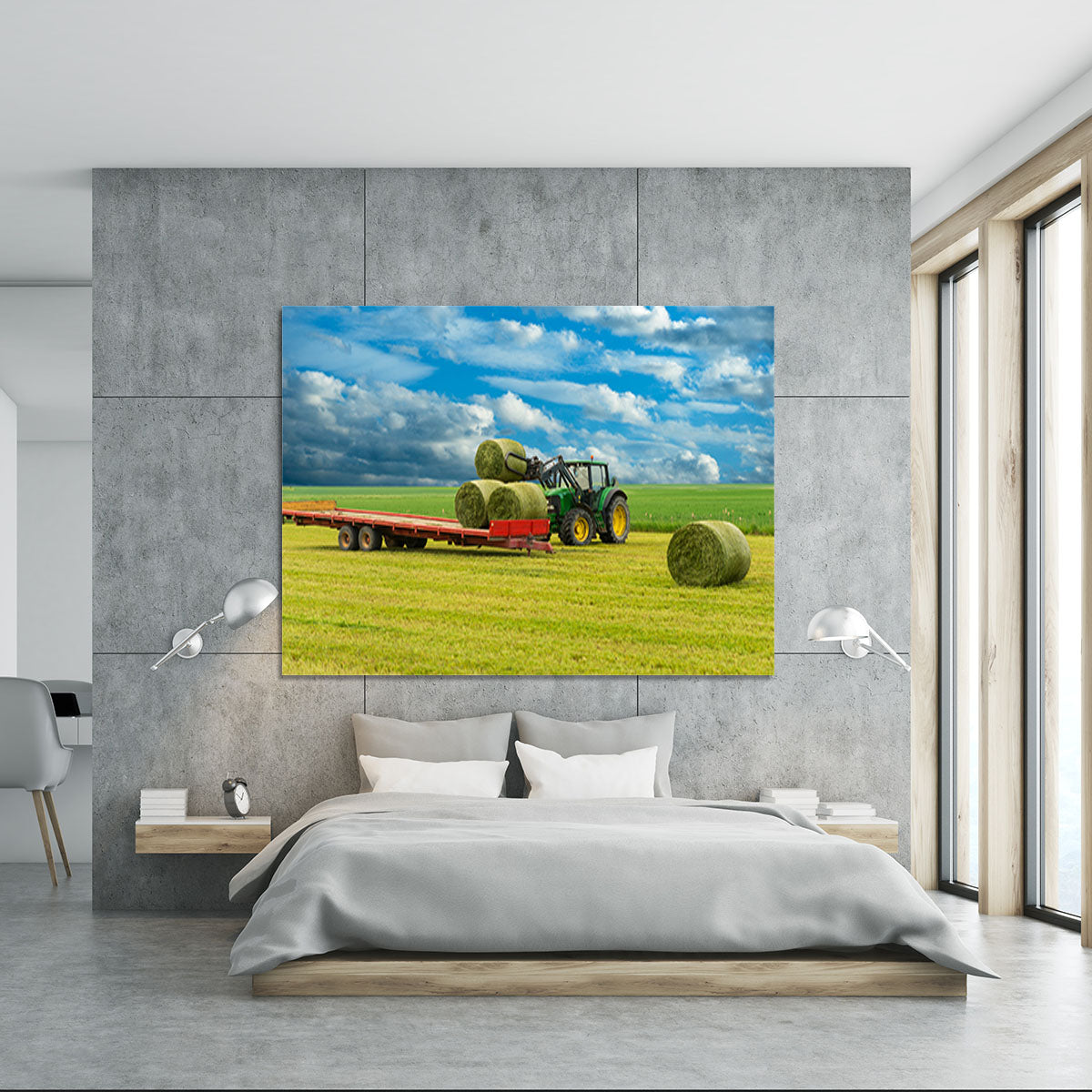 Tractor and trailer with hay bales Canvas Print or Poster - Canvas Art Rocks - 5
