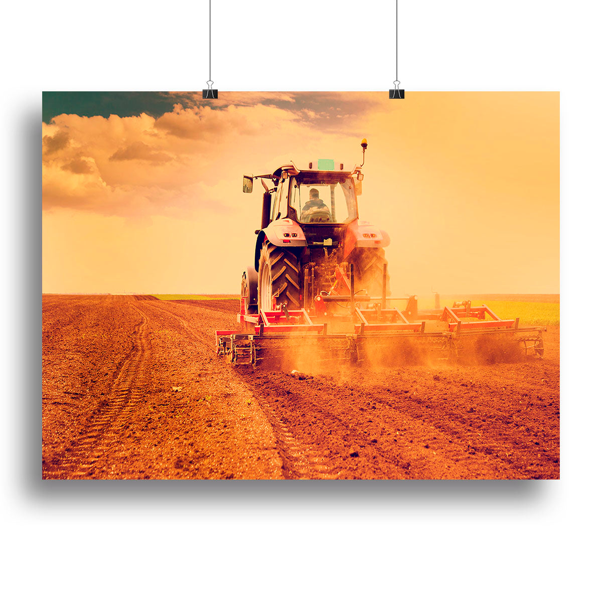 Tractor in sunset Canvas Print or Poster - Canvas Art Rocks - 2