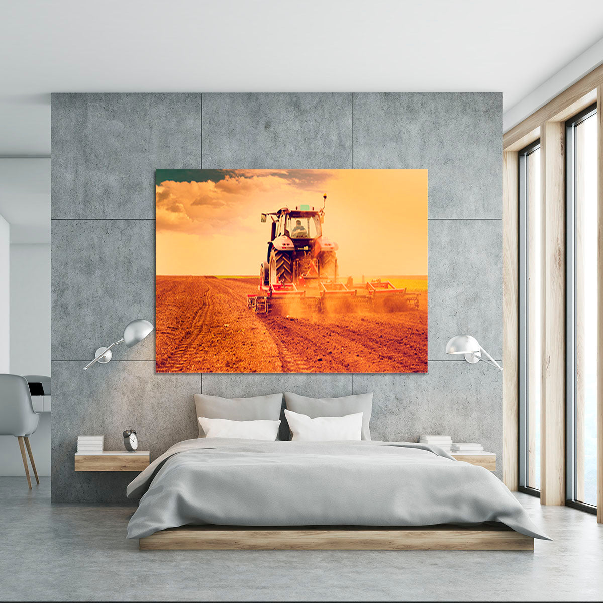 Tractor in sunset Canvas Print or Poster - Canvas Art Rocks - 5