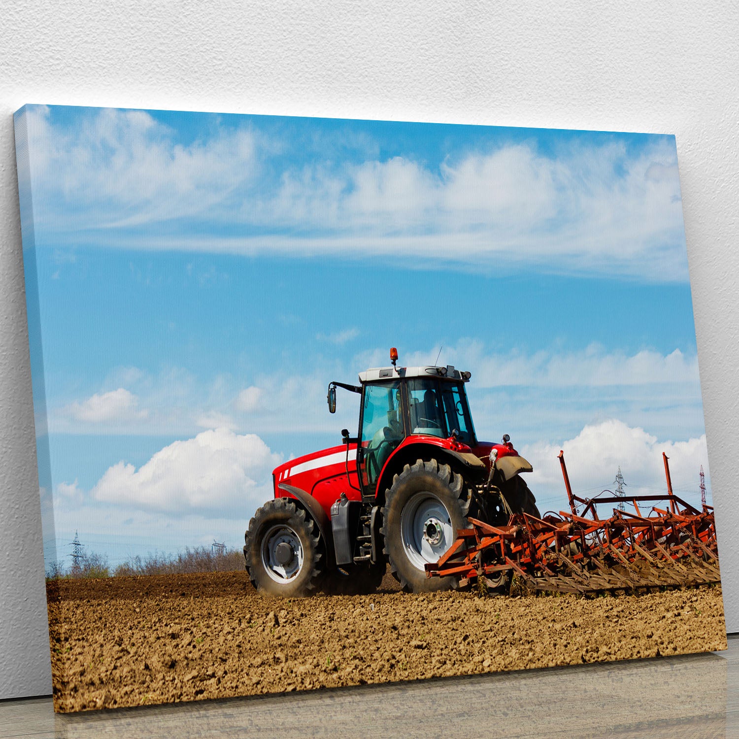 Tractor plowing the field Canvas Print or Poster - Canvas Art Rocks - 1
