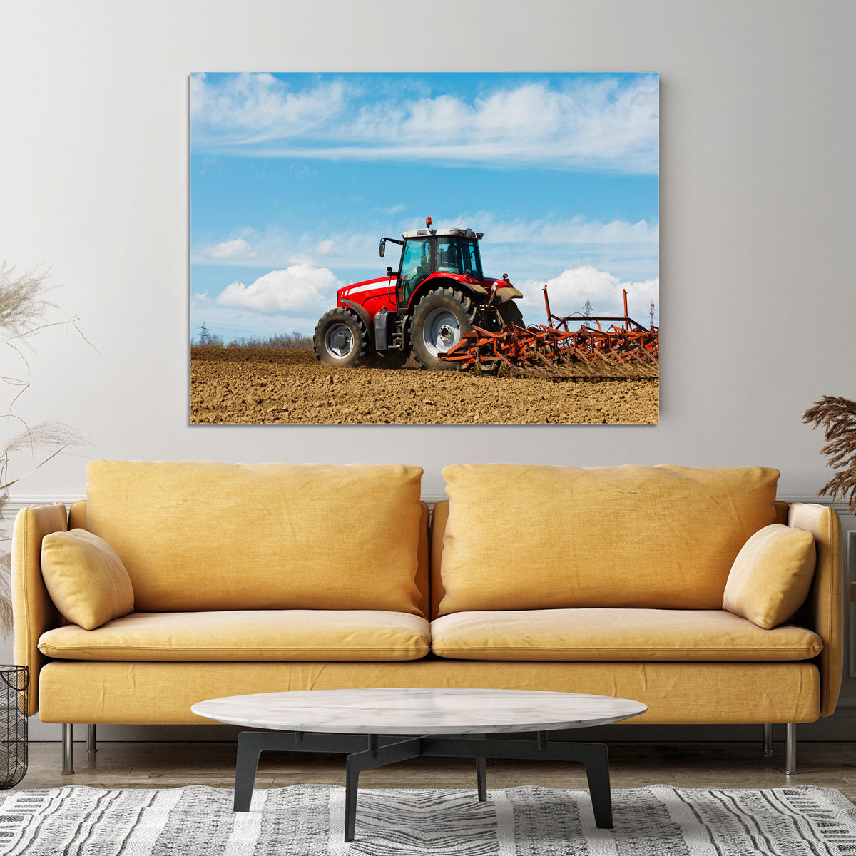 Tractor plowing the field Canvas Print or Poster - Canvas Art Rocks - 4
