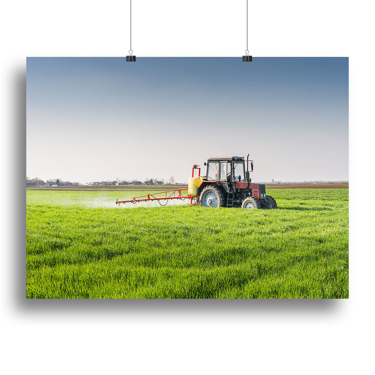 Tractor spraying wheat field Canvas Print or Poster - Canvas Art Rocks - 2