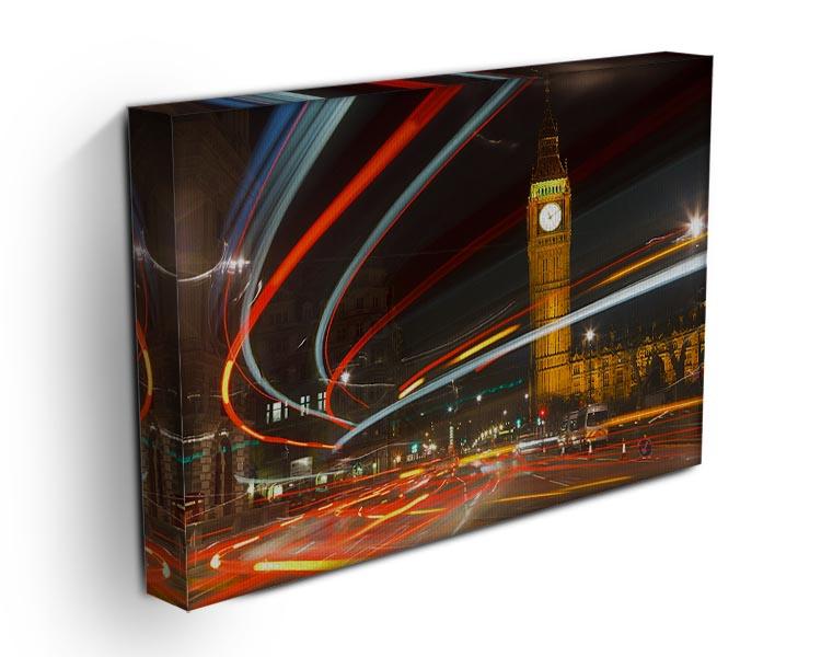 Traffic in night London Canvas Print or Poster - Canvas Art Rocks - 3
