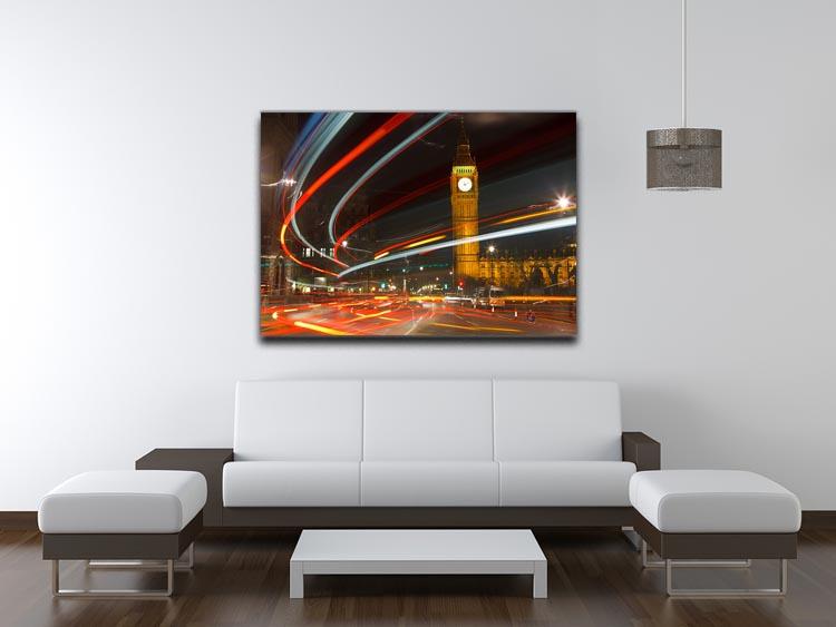 Traffic in night London Canvas Print or Poster - Canvas Art Rocks - 4