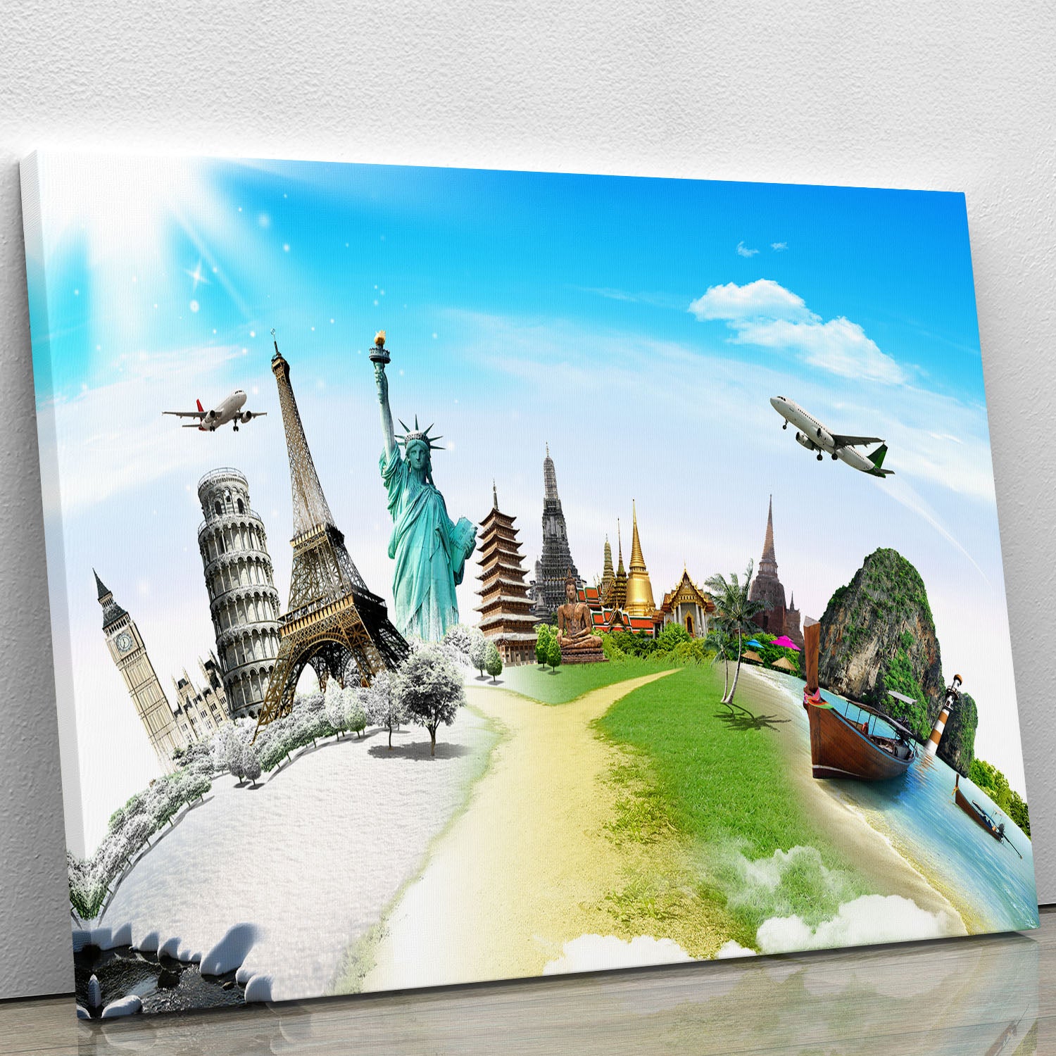 Travel the world monument Canvas Print or Poster - Canvas Art Rocks - 1