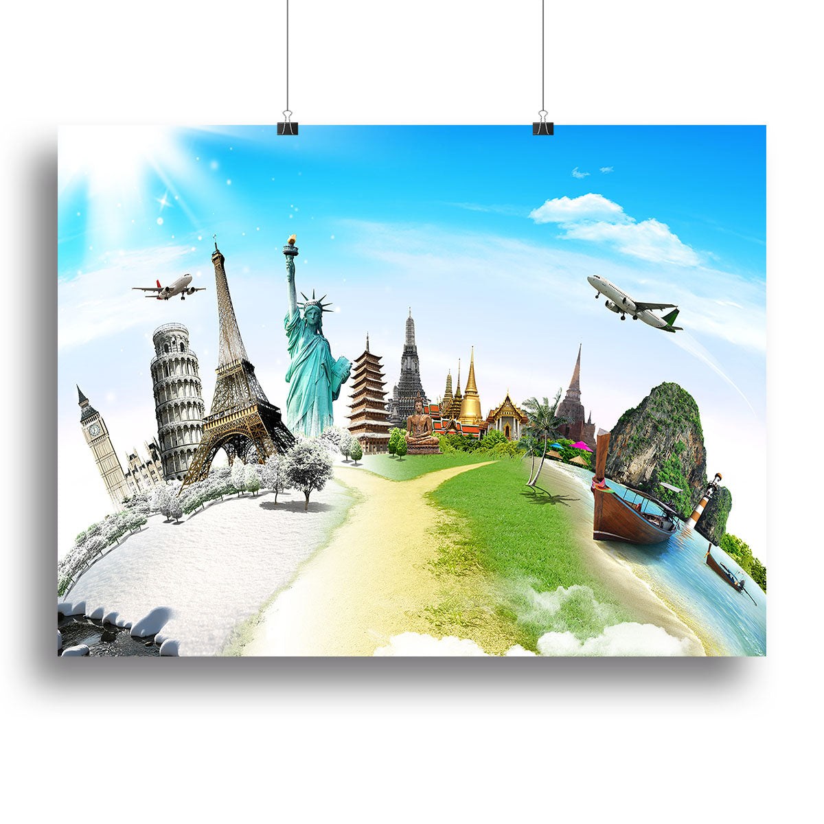 Travel the world monument Canvas Print or Poster - Canvas Art Rocks - 2