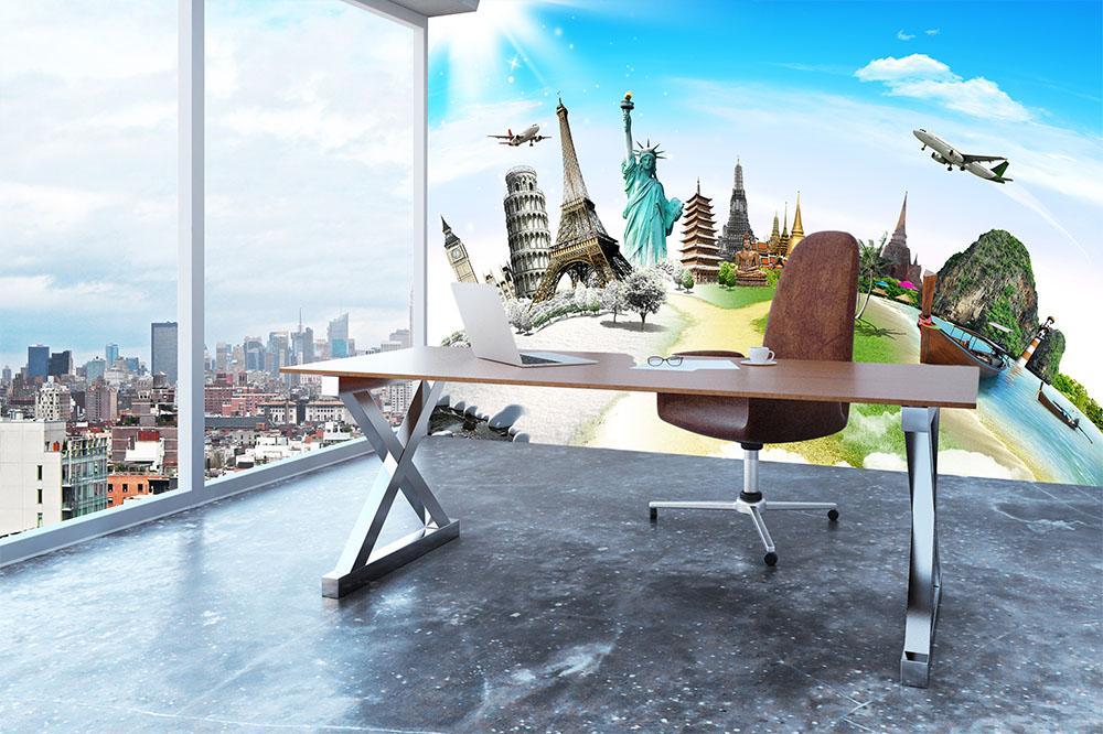 Travel the world monument Wall Mural Wallpaper - Canvas Art Rocks - 3
