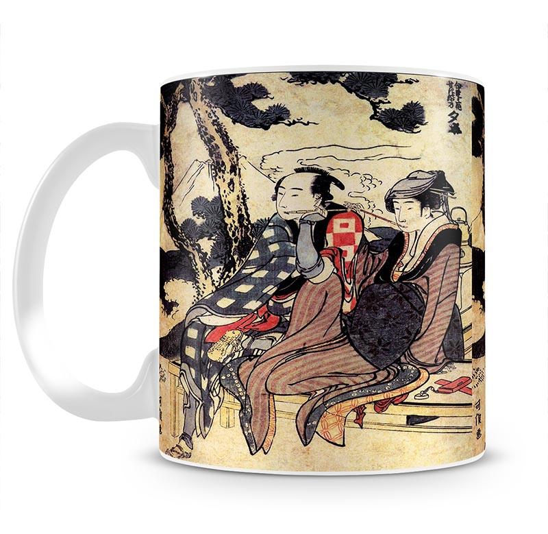 Traveling couple by Hokusai Mug - Canvas Art Rocks - 2