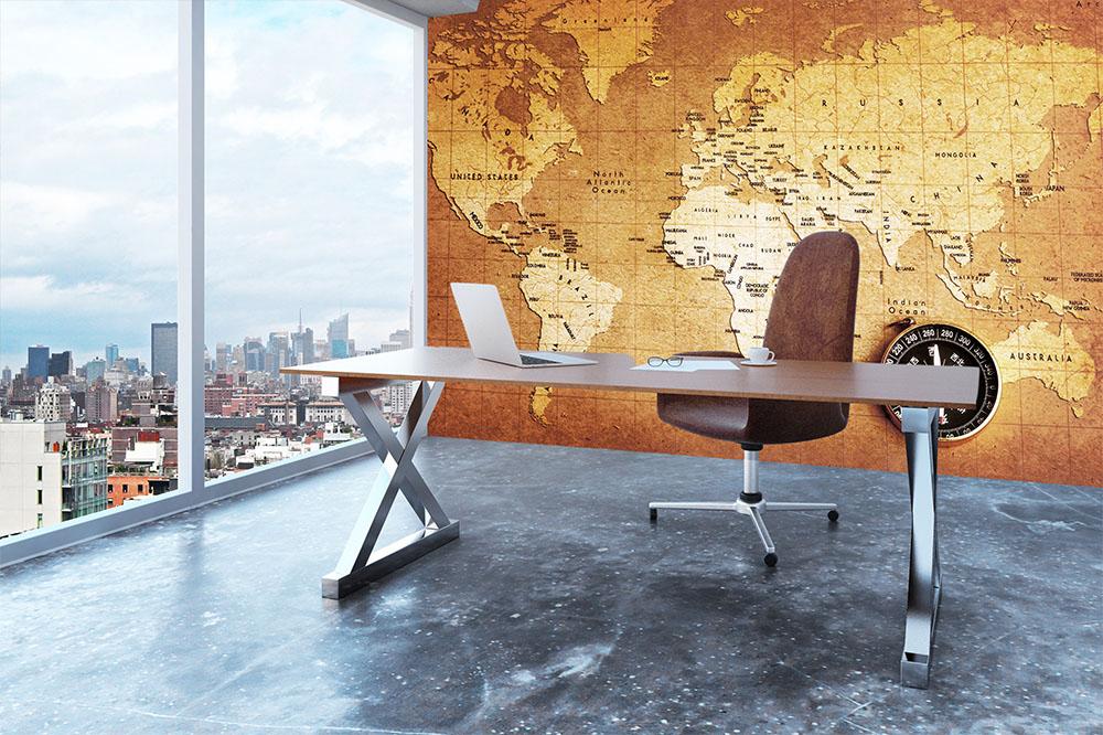 Treasure map background Wall Mural Wallpaper - Canvas Art Rocks - 3