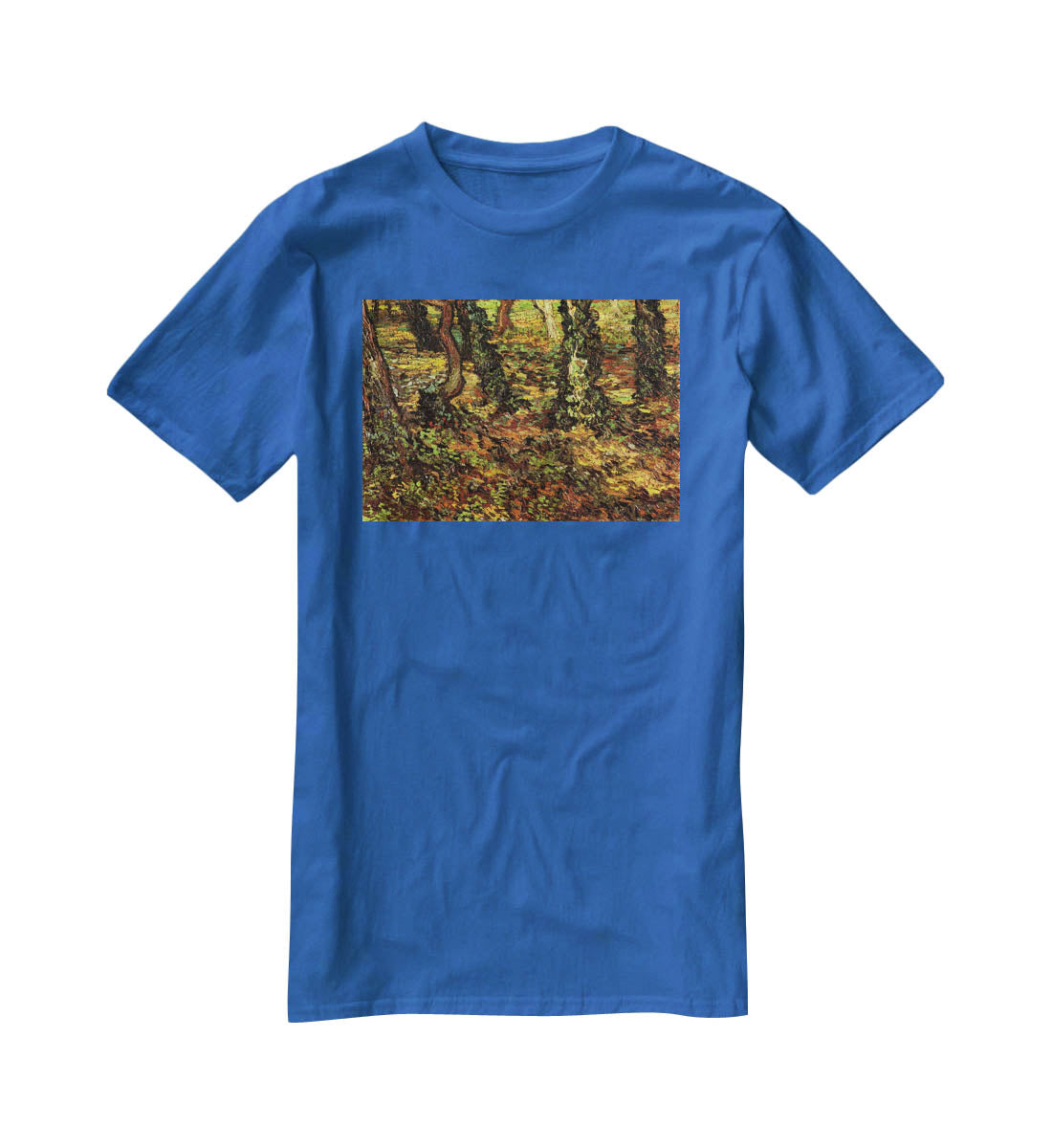 Tree Trunks with Ivy by Van Gogh T-Shirt - Canvas Art Rocks - 2