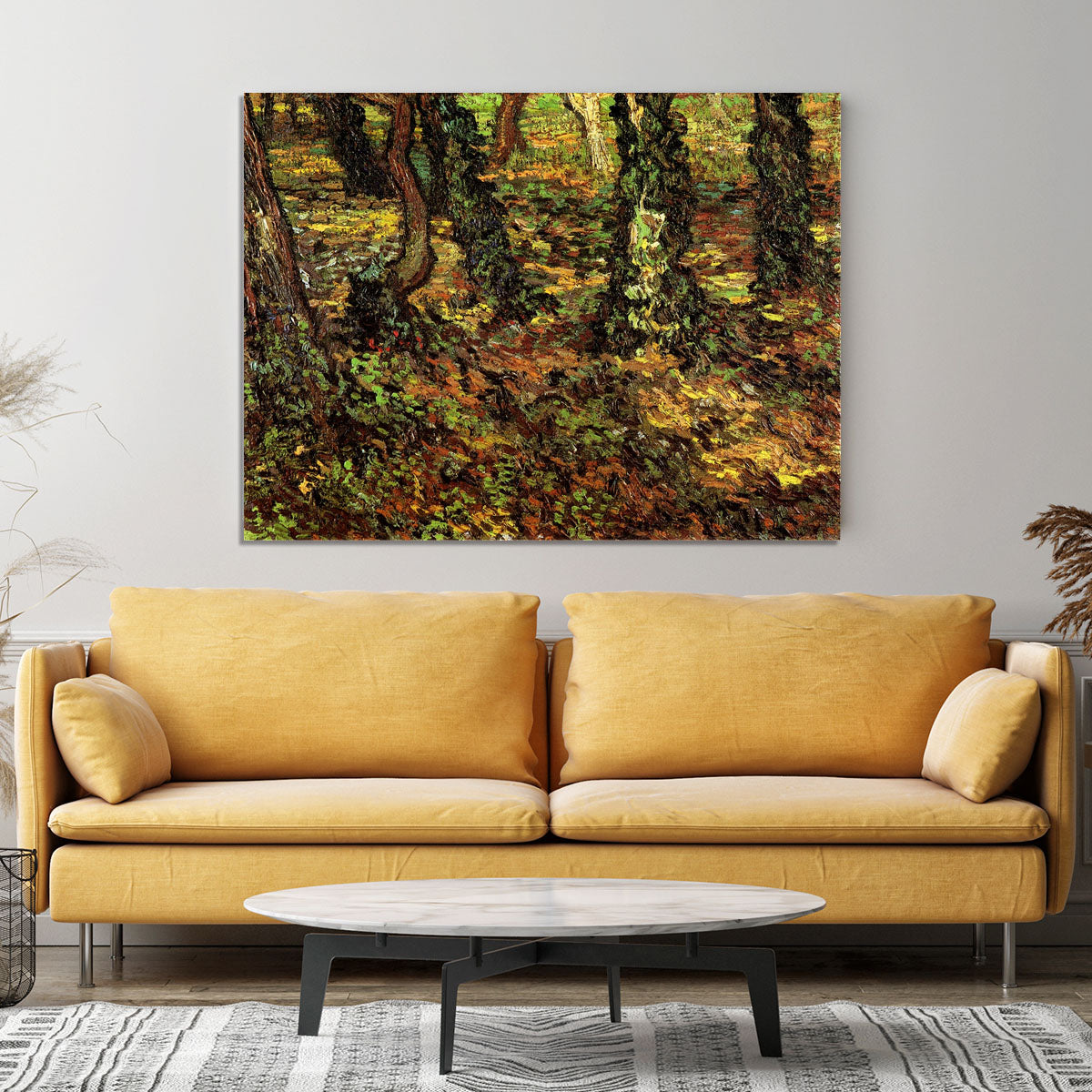 Tree Trunks with Ivy by Van Gogh Canvas Print or Poster - Canvas Art Rocks - 4