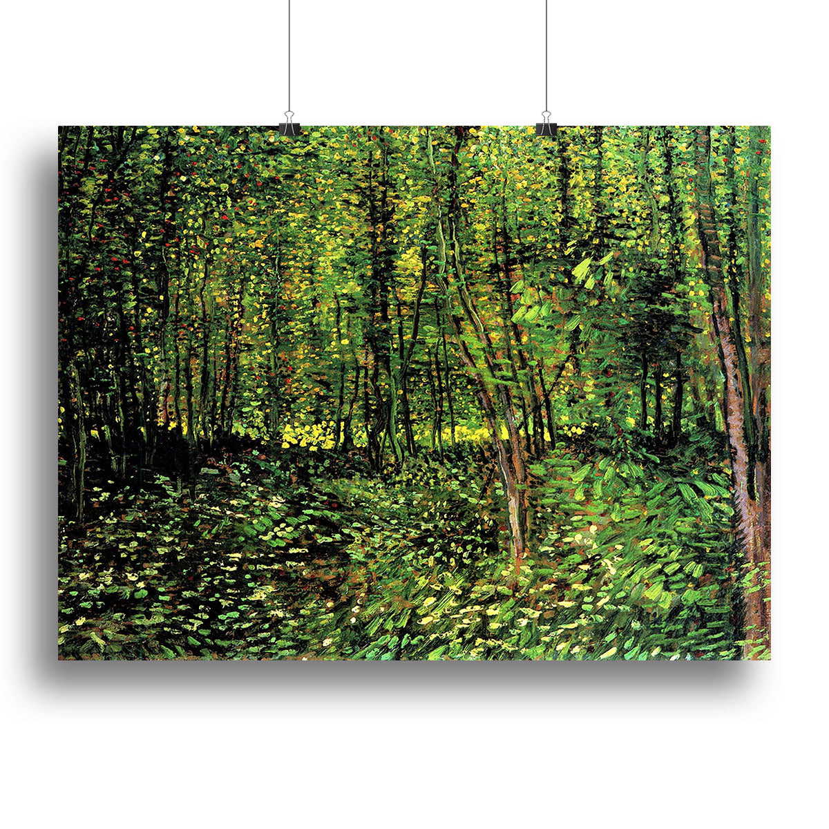 Trees and Undergrowth 2 by Van Gogh Canvas Print or Poster - Canvas Art Rocks - 2