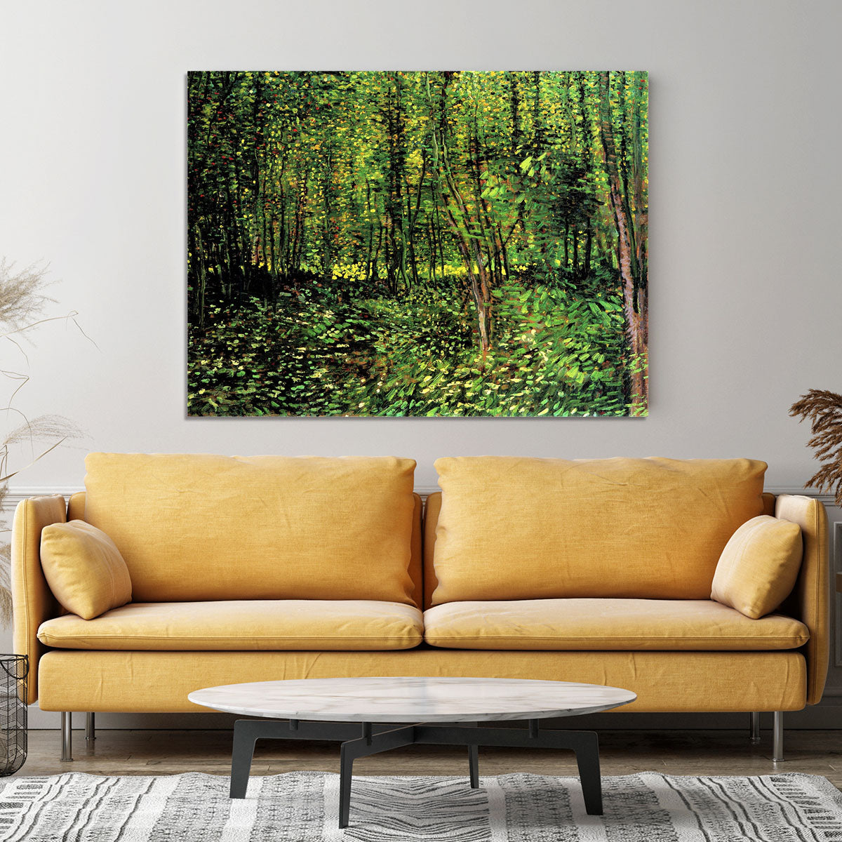 Trees and Undergrowth 2 by Van Gogh Canvas Print or Poster - Canvas Art Rocks - 4