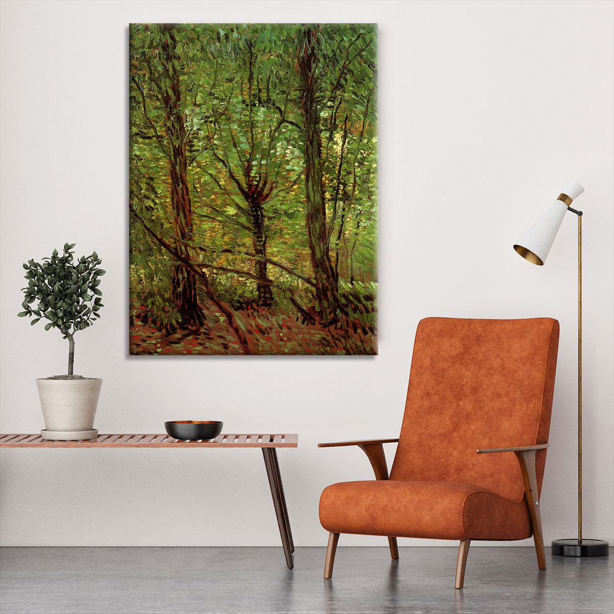 Trees and Undergrowth by Van Gogh Canvas Print or Poster - Canvas Art Rocks - 6