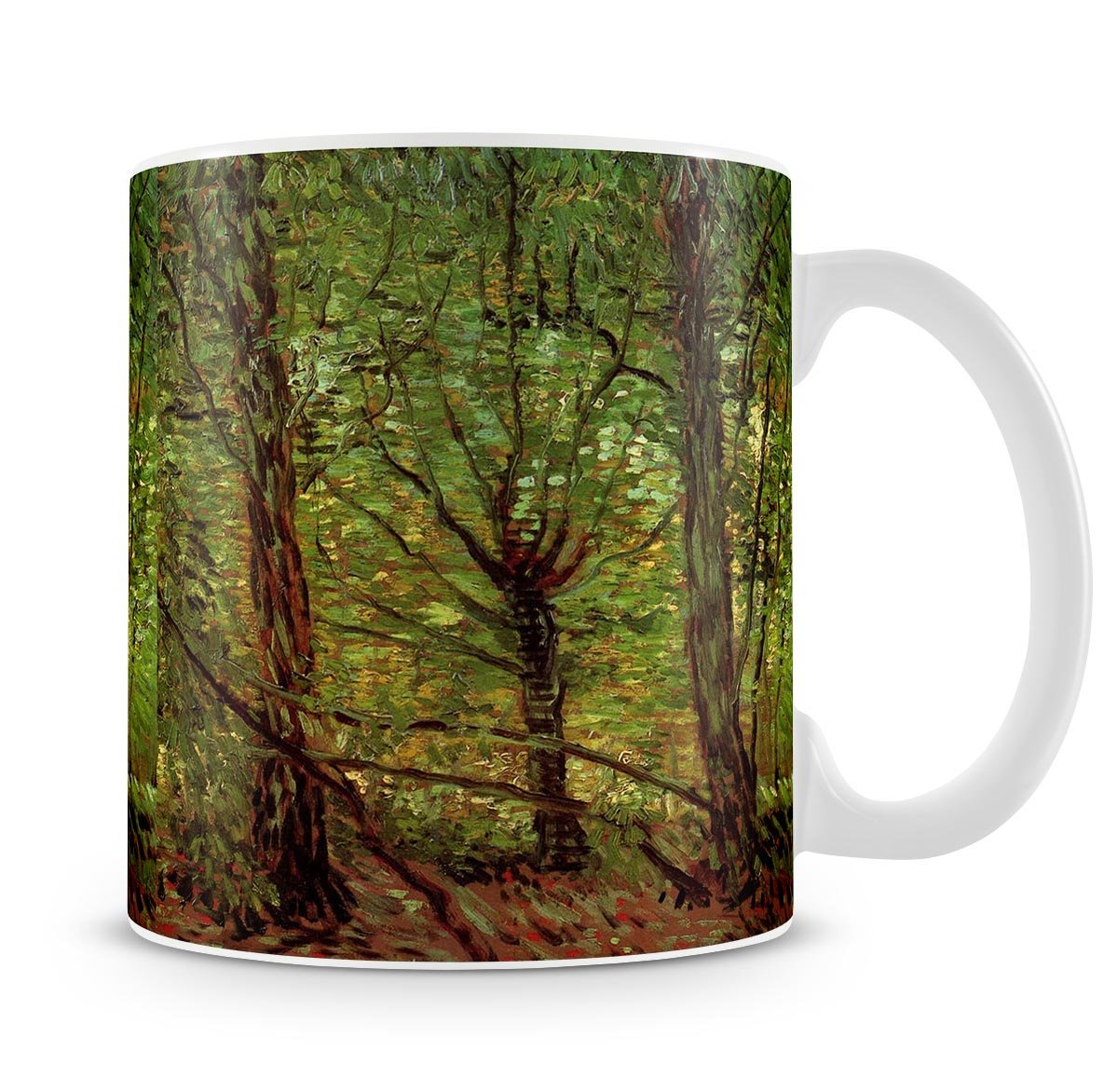 Trees and Undergrowth by Van Gogh Mug - Canvas Art Rocks - 4