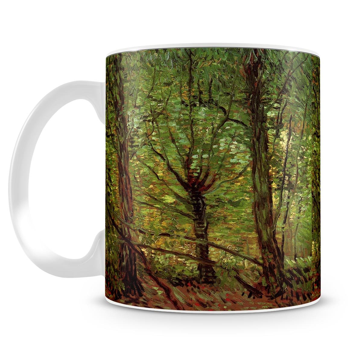 Trees and Undergrowth by Van Gogh Mug - Canvas Art Rocks - 4